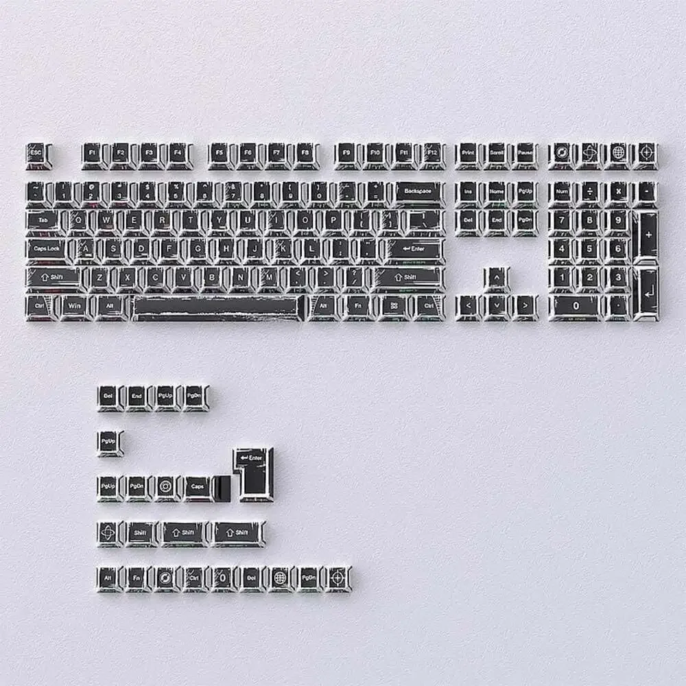 Comic Style Colorful Mixed Light Keycaps Original Factory Height 136 Keys Set Cl